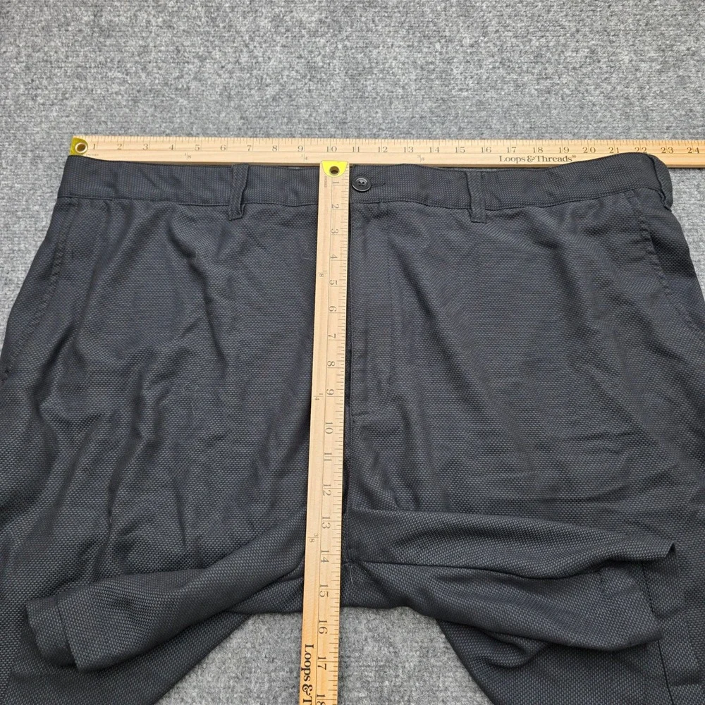 Reebok Golf Men Shorts Size 48 Charcoal Grey Textured Flat Front Comfort Stretch